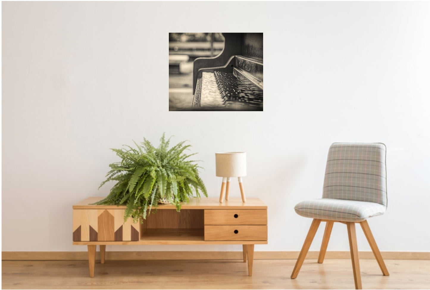 La Elegancia del Piano, disponible en tamaño 50 x 70 cm.