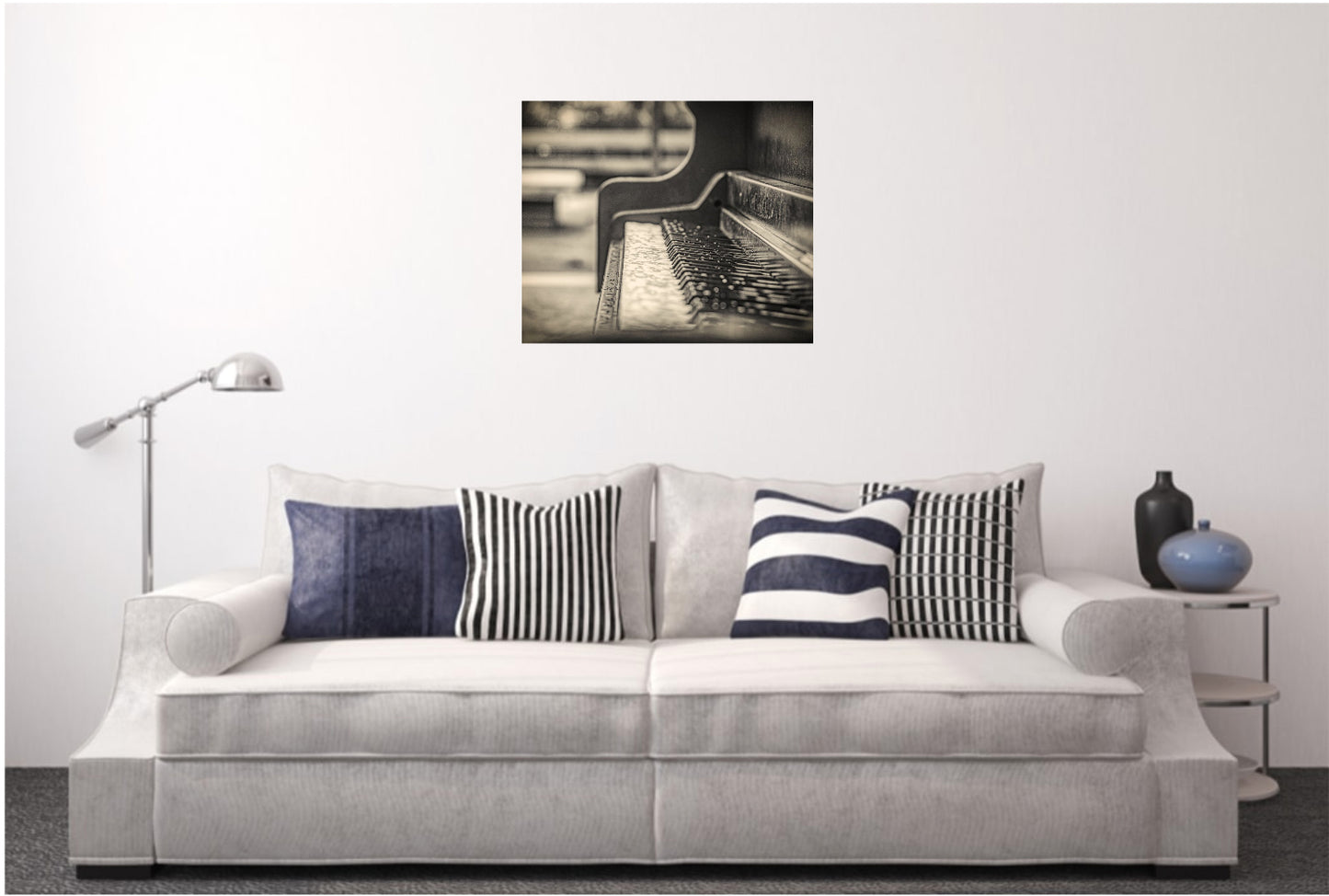 La Elegancia del Piano, disponible en tamaño 50 x 70 cm.